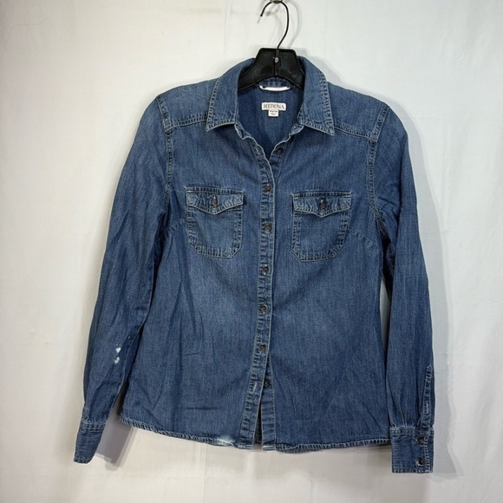 🐄 Merona lightweight denim blouse
